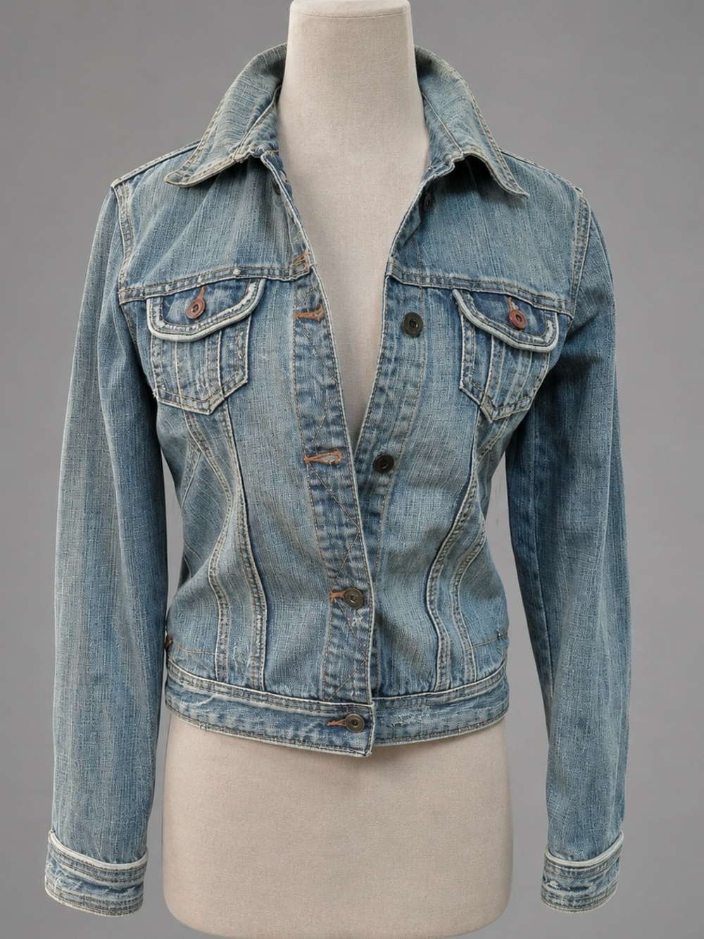 BoHo Chic Buffalo Jeans 'JACKY' Denim Layering Jean Jacket size Med